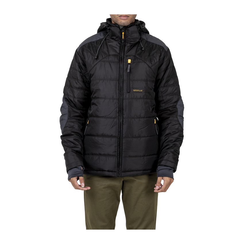 Caterpillar Triton Insulated Puffer - Mens Jackets - Black - NZ (102UMEBAJ)